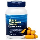 Triple Strength Visolie en Resveratrol (883411), 60 capsules, GNC