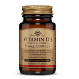 Vitamina D3 2200 IU Colecalciferol 55 mcg, 50 cápsulas, Solgar