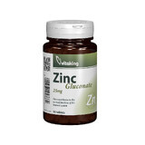 Gluconato de zinc, 25 mg, 90 comprimidos, VitaKing