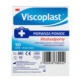 Viscoplast Waterproof, tiritas microperforadas, 72 mm x 19 mm, 100 unidades