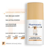 Pharmaceris F Coverage-Correction, fluido de cobertura fina, 03 Bronze, SPF 20, 30 ml