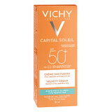 Vichy Ideal Soleil (Capital Soleil), crema facial aterciopelada, FPS 50, 50 ml