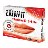 Zajavit Vitaminum B2+C+E+Fe, 30 comprimidos recubiertos con película