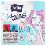 Bella for Teens, compresas con alas, Ultra Sensitive, 10 uds.