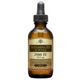 Solgar Vitamina D3 líquida 2500 UI, sabor naranja, 59 ml