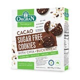 Biscuits sans sucre au cacao, chia et sarrasin, 130 g, Orgran