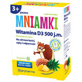 Mniamki Vitamina D3 500 UI, mayores de 3 años, sabor piña, 60 pastillas