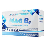 Allnutrition Mag B6, magnesium citrate + vitamin B6, 30 capsules