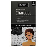 Beauty Formulas Charcoal, tiras de limpieza nasal con carbón activado, 6 unidades