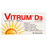 Vitrum D3, vitamina D 1000 UI, 60 cápsulas