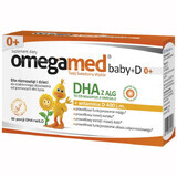 Omegamed Baby+D 0+, DHA + vitamina D, desde el nacimiento, 60 cápsulas twist-off