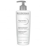 Bioderma Pigmentbio Crema Espumosa, gel limpiador cremoso, sin jabón, 500 ml