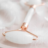 Fluff, facial massage roller, white jade