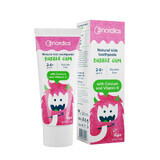 Nordics Bubble Gum, pasta de dientes natural para niños, 2-6 años, calcio y vitamina E, sin flúor, 75 ml