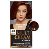 Joanna Multi Cream Color, tinte para el cabello, 44,5 castaño cobrizo, 1 pieza