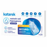 Katarek Secure+, solución salina fisiológica de NaCl al 0,9%, 5 ml x 20 ampollas