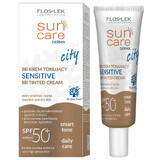 Flos-lek Sun Care Derma City, Crema tonificante BB, FPS 50+, 30 ml