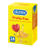 Durex Fruity Fun, juego de preservativos de varios sabores, 18 piezas