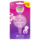 Wilkinson Sword Xtreme 3 My Intuition, maquinilla de afeitar femenina, desechable, tres filos, Comfort Cherry Blossom, 4 pzs + 2 pzs gratis