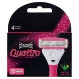 Wilkinson Sword Quattro For Women, cartuchos de afeitar, 3 piezas