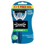 Wilkinson Sword Xtreme3 Ultimate Plus, maquinillas de afeitar desechables, 3 piezas + 1 pieza gratis