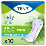 Tena Lady Slim, plantillas urológicas, Mini, 10 uds.