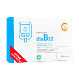 DiaB12, vitamina B12 100 µg + ácido fólico 200 µg, 60 cápsulas