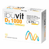 Ibuvit D3 1000 + K2MK-7 Integratore in Capsule per Ossa e Sistema Cardiovascolare - Salute e Benessere