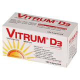 Vitrum D3, vitamina D 1000 UI, 120 cápsulas