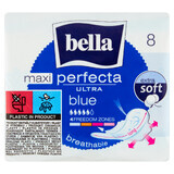 Bella Perfecta Ultra, compresas extra suaves con alas, Maxi Azul, 8 uds.