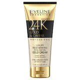 Eveline Cosmetics 24k Gold Caviar, crema de manos regeneradora para pieles secas y muy secas, 100 ml