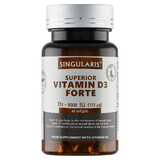 Singularis Superior, Vitamina D3 Forte 5000 UI, 60 cápsulas blandas