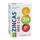 Zincas Max C + D3, 50 comprimidos