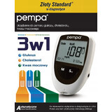 Pempa BK6-40M 3 in 1 Glucose, Cholesterol and Uric Acid Meter