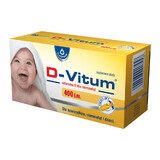 D-Vitum 400 UI, vitamina D para recién nacidos, lactantes y niños, 90 cápsulas twist-off