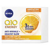 Crema de día antiarrugas con FPS 15 Q10 Energy, 50 ml, Nivea