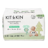 Kit&amp;Kin, pañales desechables biodegradables, talla 2 Midi, 4-8 kg, 38 unidades