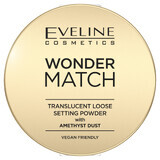 Eveline Cosmetics Wonder Match, polvos fijadores con polvo de amatista, 6 g