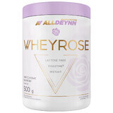 Allnutrition Alldeynn WheyRose, sabor chocolate blanco con trozos de frambuesas liofilizadas, 500 g