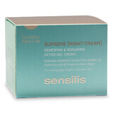 Sensilis Supreme, gel-crema de noche reparador y rejuvenecedor, 50 ml