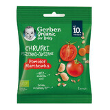 Gerber Organic Chips de trigo y avena, tomate, zanahoria, después de 10 meses, 7 g