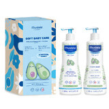 Set Mustela Soft Baby Care Delicate care, washing gel, 500 ml + body milk, 500 ml