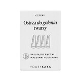 Tu KAYA, cuchillas de recambio para afeitado facial, 4 piezas