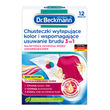 Dr. Beckmann, toallitas que atrapan el color y eliminan la suciedad 3en1, 12 piezas