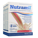 Olimp Nutramil Complex, preparado nutricional, chocolate blanco con frambuesas, 72 gx 7 sobres