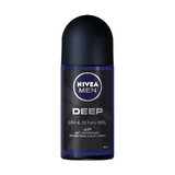 Déodorant à bille pour hommes Deep Black, 50 ml, Nivea