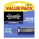 Wilkinson Sword Hydro 5, cartuchos de recambio, Skin Protection Regular, 12 unidades