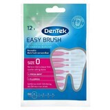 DenTek Easy Brush, cepillos interdentales, tamaño 0, 0,4 mm, 12 piezas