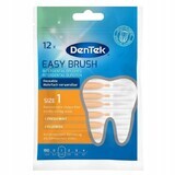 DenTek Easy Brush, cepillos interdentales, tamaño 1, 0,45 mm, 12 piezas