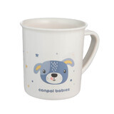 Canpol Bebés, vaso de plástico con oreja, Cute Animals, perrito azul, a partir de 12 meses, 170 ml